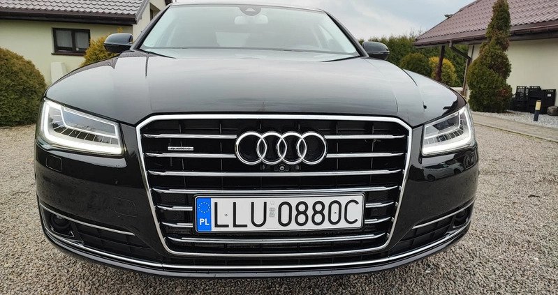 Audi A8 cena 127700 przebieg: 77200, rok produkcji 2015 z Łuków małe 379